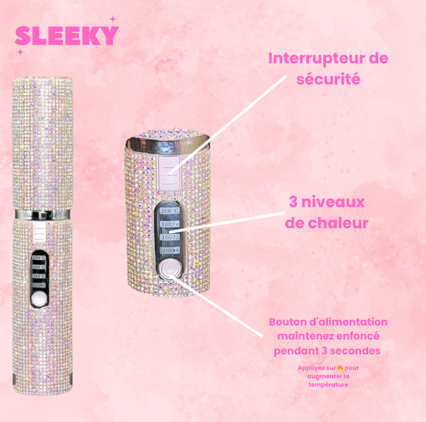 Sleeky© Lisseur de cheveux sans fil